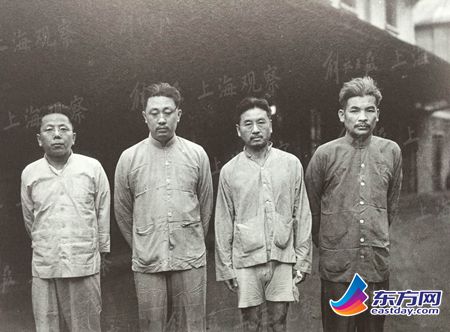 　　1949年7月30日拍摄的在证券大楼巨钞案中抓获的嫌犯。解放日报资料图片.jpg